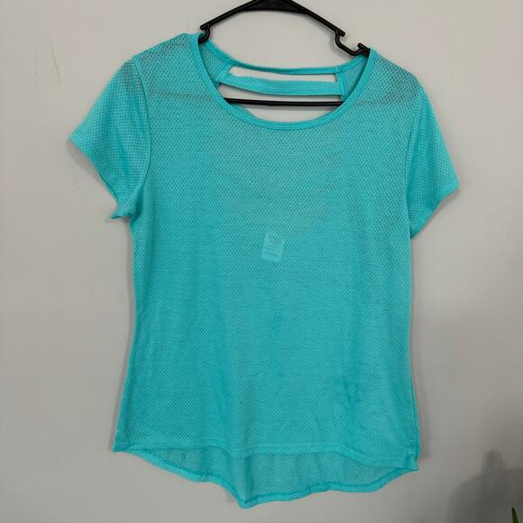 Athletic Works Mesh Active Wear Top w/ Strappy Back Size Large / 12 - 14 - Picture 1 of 6